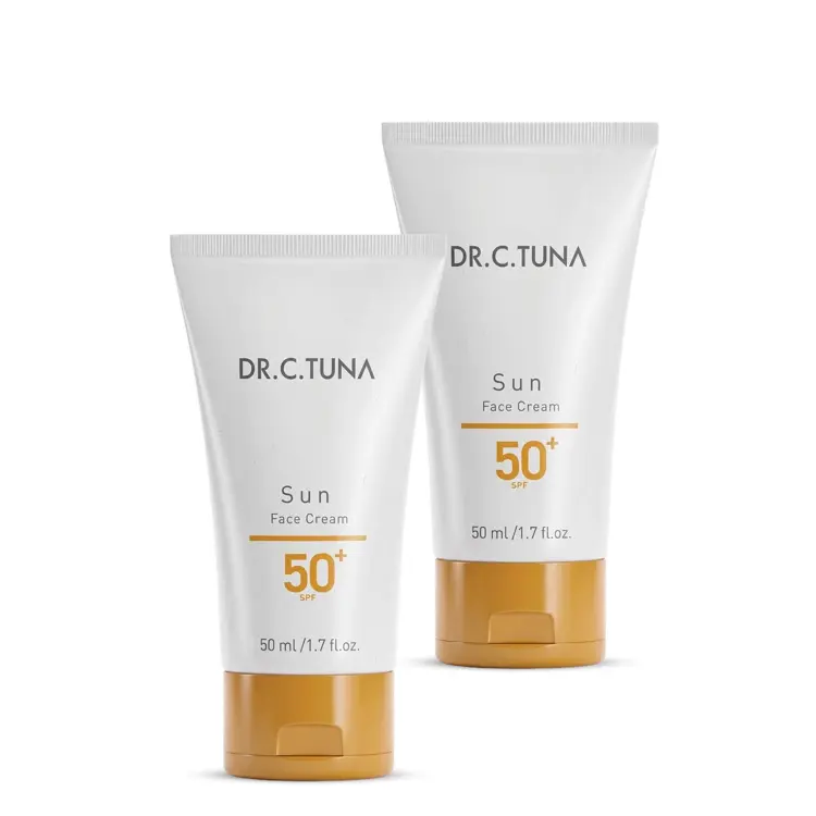 image of SET 2/1 SUN 50 SPF FACE CREAM 50 ML DR C TUNA